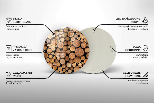 Steklena podloga za rezanje Drevesna debla