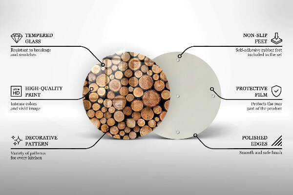 Steklena podloga za rezanje Drevesna debla