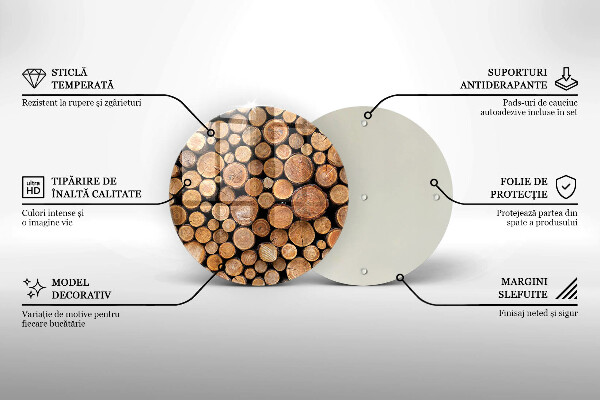 Steklena podloga za rezanje Drevesna debla