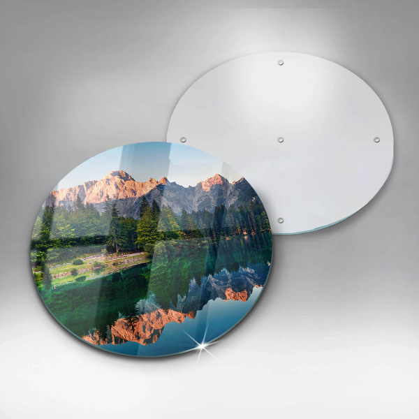 Steklena podloga za rezanje Gozdno in gorsko jezero