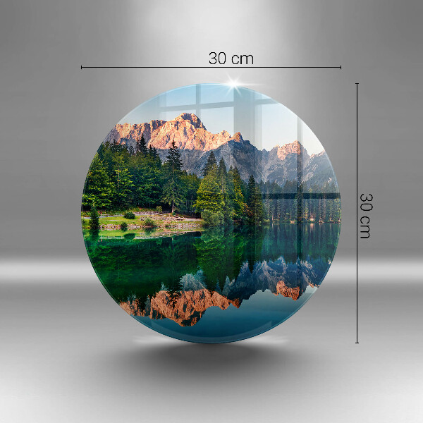 Steklena podloga za rezanje Gozdno in gorsko jezero