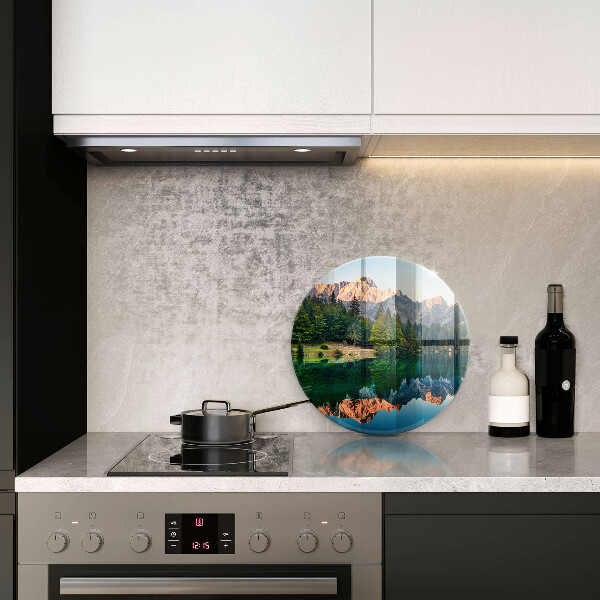 Steklena podloga za rezanje Gozdno in gorsko jezero