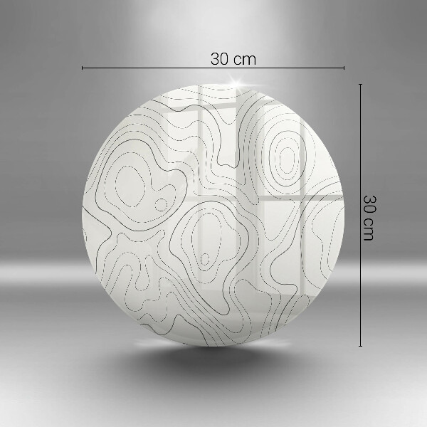 Steklena podloga za rezanje Line art design