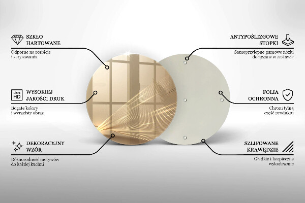 Steklena podloga za rezanje Moderna abstrakcija