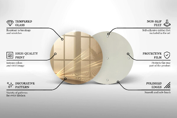 Steklena podloga za rezanje Moderna abstrakcija