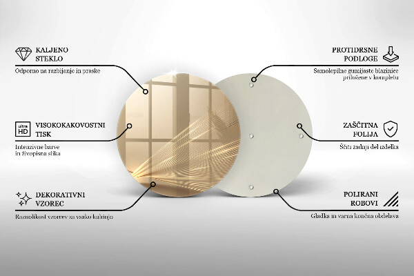 Steklena podloga za rezanje Moderna abstrakcija