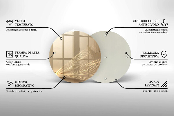 Steklena podloga za rezanje Moderna abstrakcija