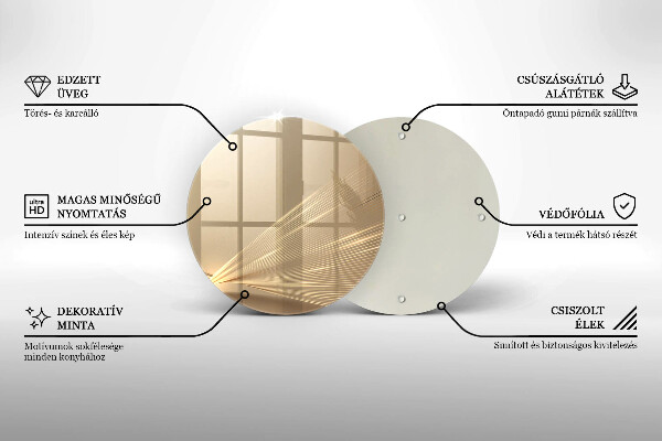Steklena podloga za rezanje Moderna abstrakcija