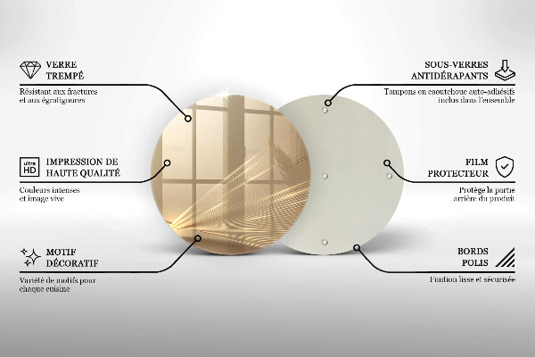 Steklena podloga za rezanje Moderna abstrakcija