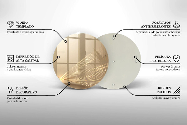 Steklena podloga za rezanje Moderna abstrakcija