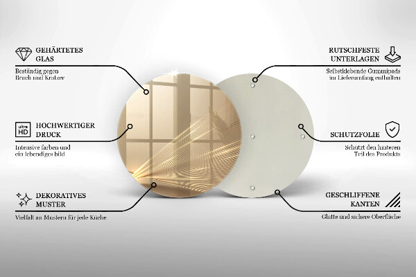 Steklena podloga za rezanje Moderna abstrakcija