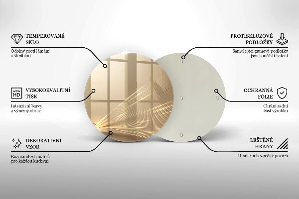 Steklena podloga za rezanje Moderna abstrakcija