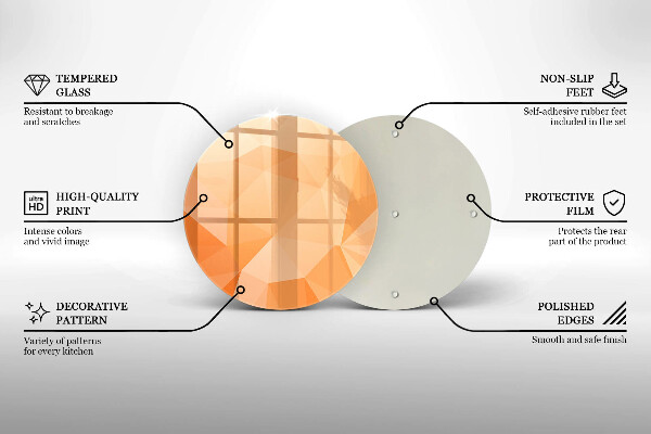 Steklena podloga za rezanje Geometrijsko ozadje