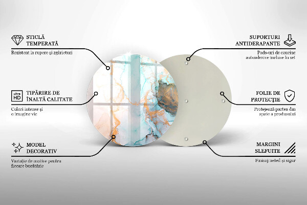 Steklena podloga za rezanje Marmorna abstrakcija