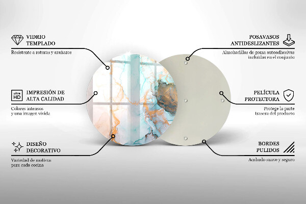 Steklena podloga za rezanje Marmorna abstrakcija