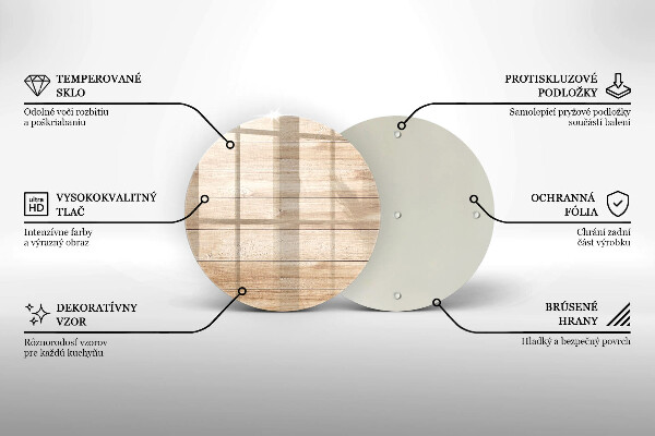 Steklena podloga za rezanje Lesene deske