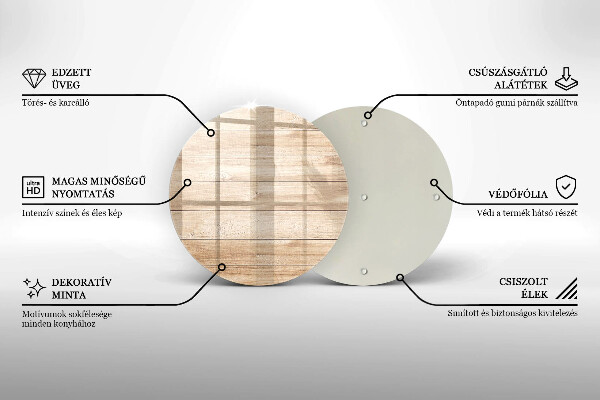 Steklena podloga za rezanje Lesene deske