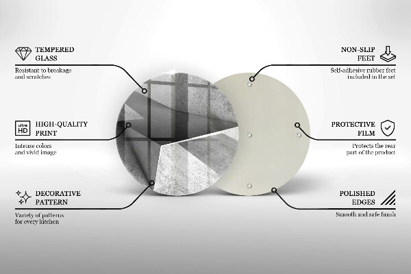 Steklena podloga za rezanje Konkretna abstrakcija