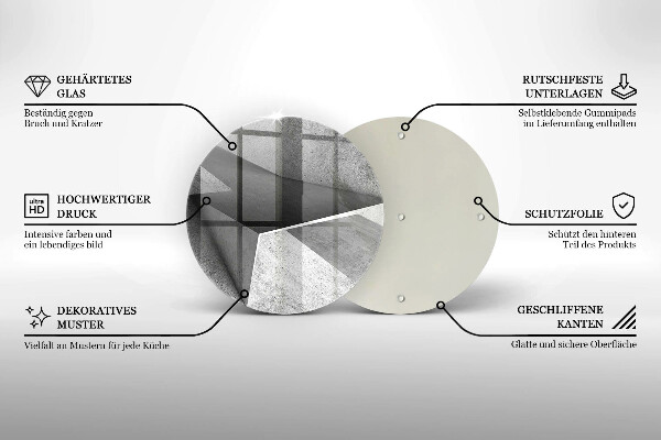 Steklena podloga za rezanje Konkretna abstrakcija
