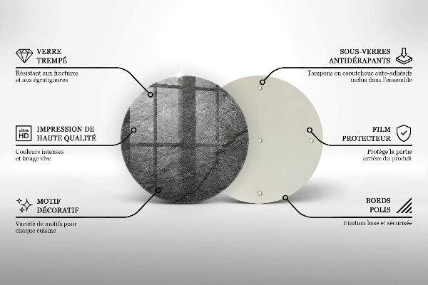 Steklena podloga za rezanje Kamnita tekstura