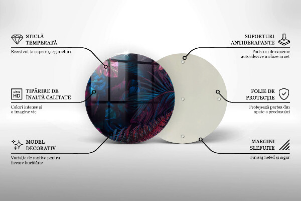 Steklena podloga za rezanje Temna džungla