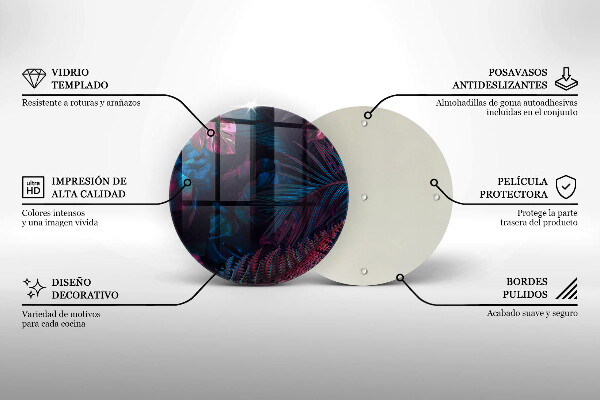 Steklena podloga za rezanje Temna džungla