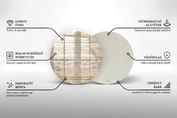 Steklena podloga za rezanje Lesene deske