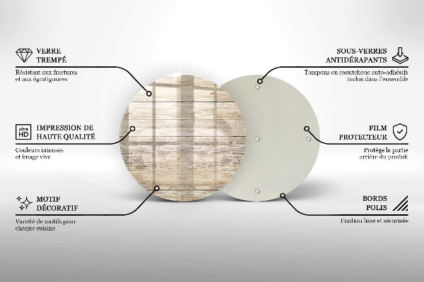 Steklena podloga za rezanje Lesene deske
