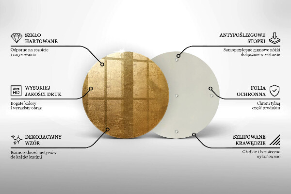 Steklena podloga za rezanje Zlata tekstura ozadja