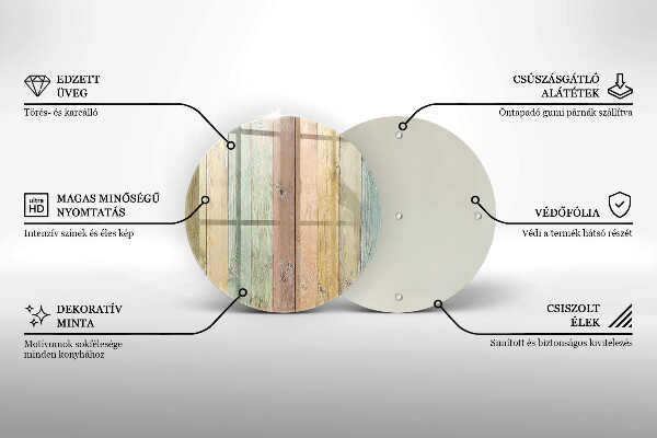 Steklena podloga za rezanje Pisane vintage table