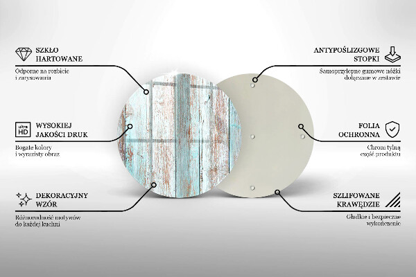 Steklena podloga za rezanje Stare vintage deske