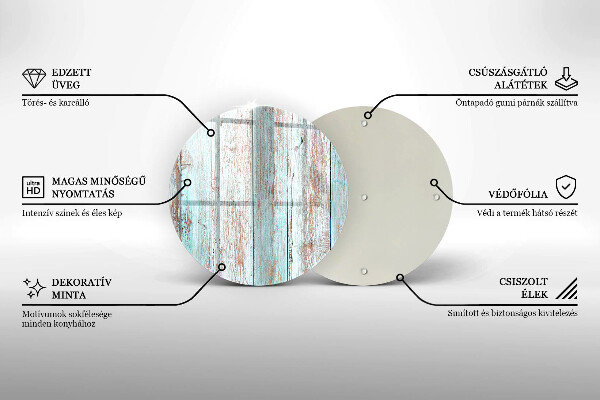 Steklena podloga za rezanje Stare vintage deske