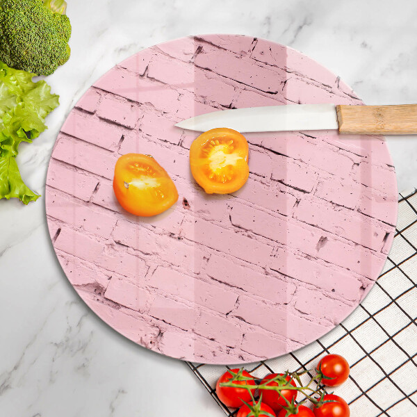 Steklena podloga za rezanje Pastelna opečna stena