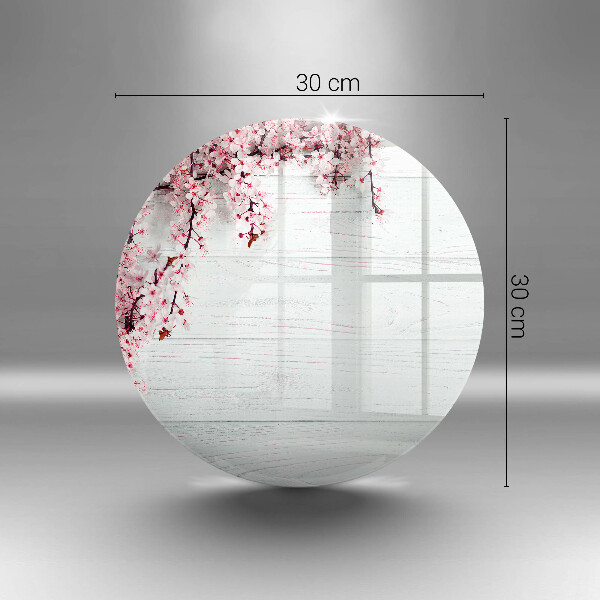 Steklena podloga za rezanje Rože na deskah