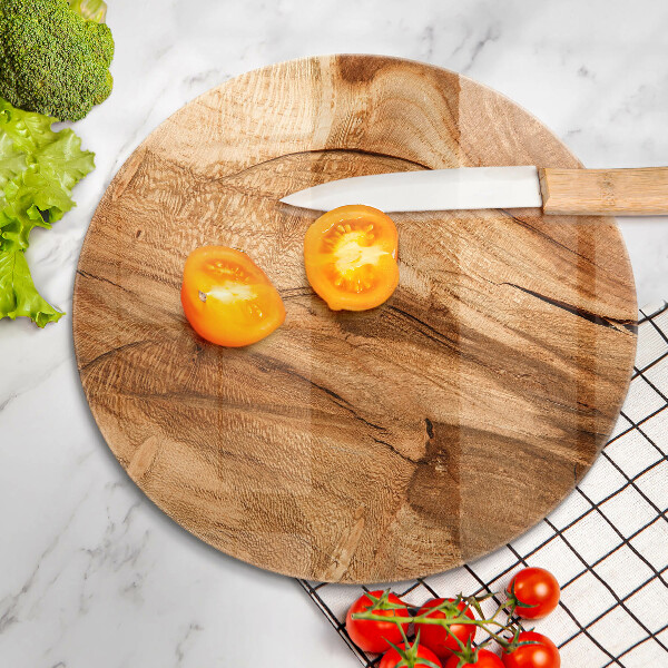 Steklena podloga za rezanje Tekstura lesene plošče