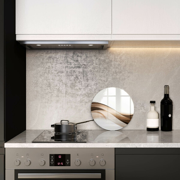 Steklena podloga za rezanje Abstraktne rjave črte