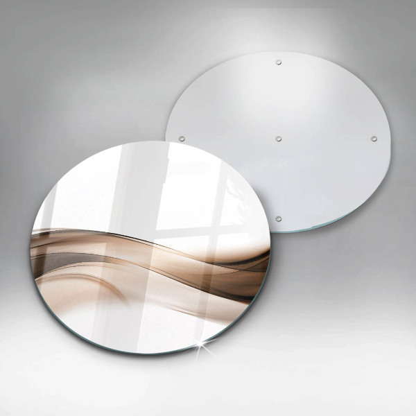 Steklena podloga za rezanje Abstraktne rjave črte