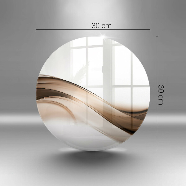 Steklena podloga za rezanje Abstraktne rjave črte