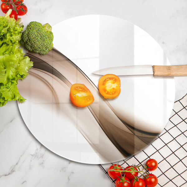 Steklena podloga za rezanje Abstraktne rjave črte