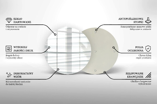Steklena podloga za rezanje Moderna struktura