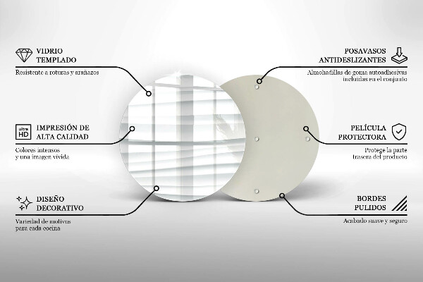Steklena podloga za rezanje Moderna struktura