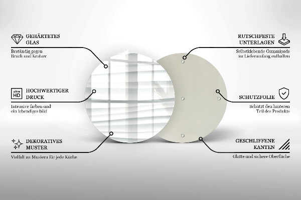 Steklena podloga za rezanje Moderna struktura