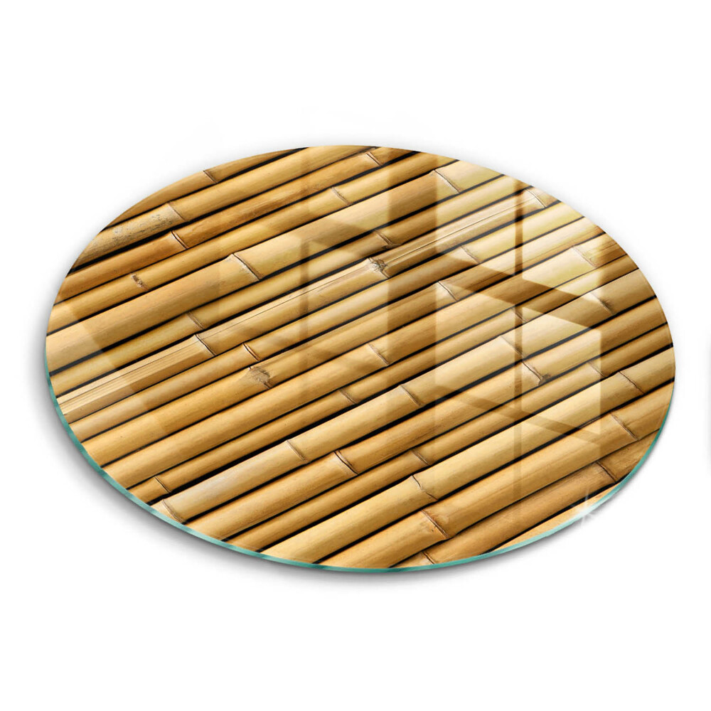Steklena podloga za rezanje Naravni boho bambus