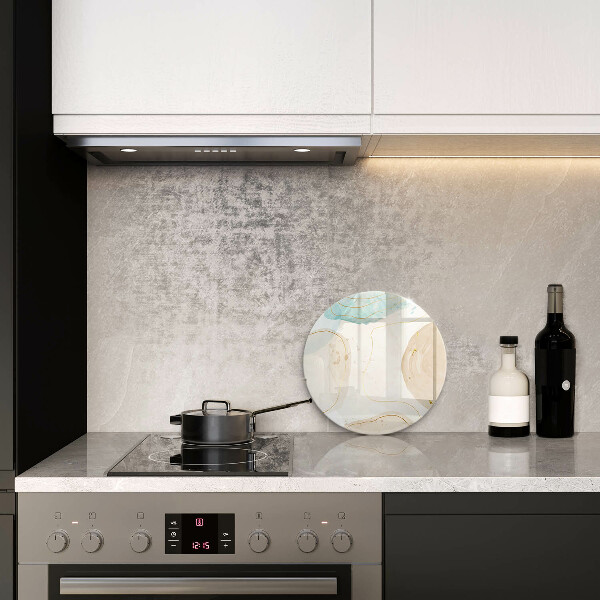 Steklena podloga za rezanje Boho lise in zlato