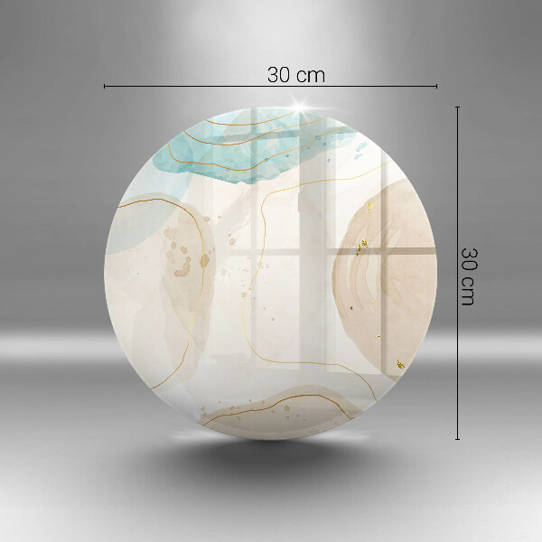 Steklena podloga za rezanje Boho lise in zlato