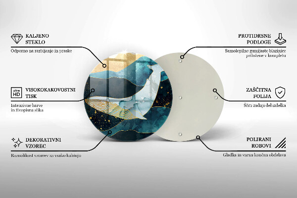Steklena podloga za rezanje Abstrakcija kita