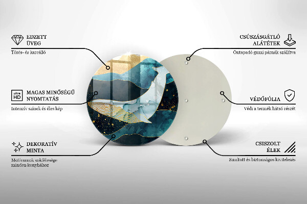 Steklena podloga za rezanje Abstrakcija kita