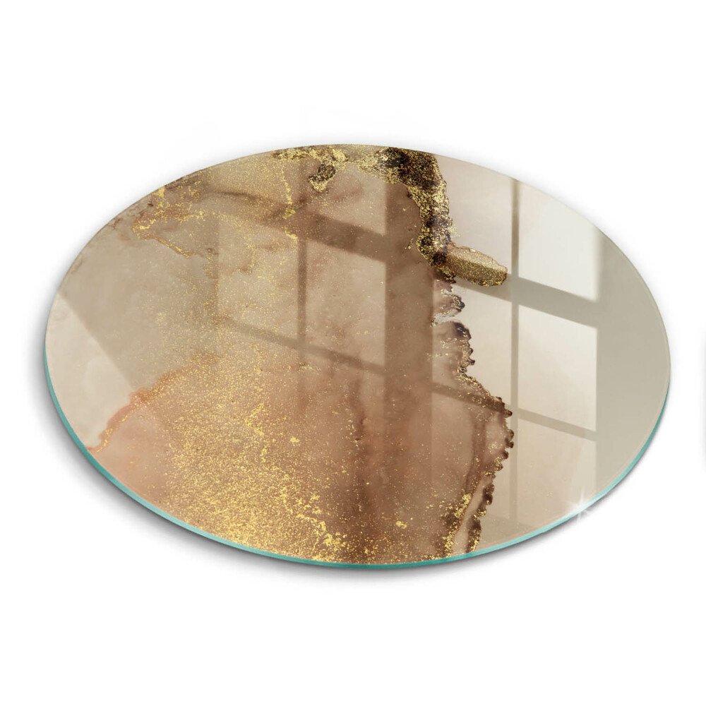 Steklena podloga za rezanje Zlata abstrakcija