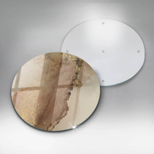 Steklena podloga za rezanje Zlata abstrakcija