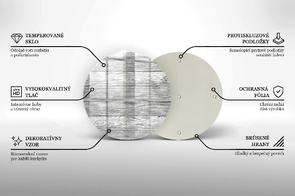 Steklena podloga za rezanje Stare lesene plošče